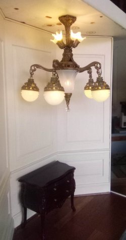 Five Arm Chandelier by Jim Pounder