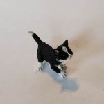 Black & White Walking Kitten by Pocket People by Sandra Hendry
