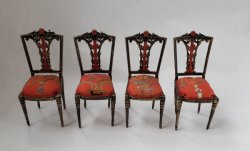 Painted Chair in Antique Japanese Silk by Alison Davis