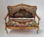 Louis XV Sofa Upholstered in Pettiepoint by Alison Davis