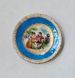 Romantic Limoges Style Plate by Christopher Whitford