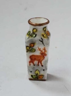 Gien Rambouillet Square Vase Deer by Christopher Whitford