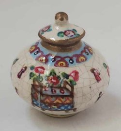 Japanese Crackle Temple Jar #3 by Christopher Whitford