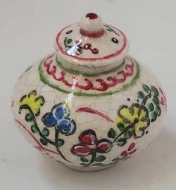 Japanese Crackle Temple Jar #1 by Christopher Whitford