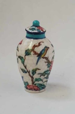 Japanese Crackle Temple Jar #9 by Christopher Whitford
