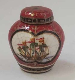 Japanese Crackle Temple Jar #5 by Christopher Whitford