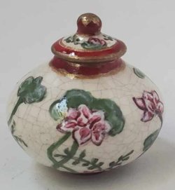 Japanese Crackle Temple Jar #11 by Christopher Whitford