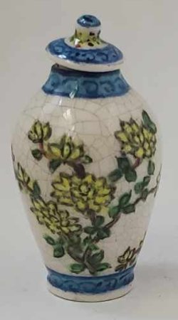 Japanese Crackle Temple Jar #8 by Christopher Whitford