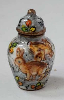 Gien Rambouillet Temple Jar Bunny by Christopher Whitford