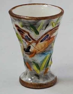 Gien Rambouillet Flared Vase Duck by Christopher Whitford