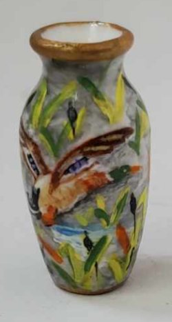 Gien Rambouillet Vase Duck by Christopher Whitford