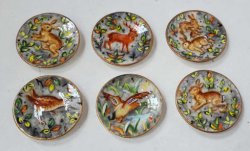 Gien Rambouillet Plate Pair Bunnys by Christopher Whitford