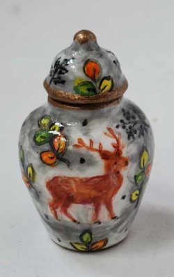 Gien Rambouillet Temple Jar Deer by Christopher Whitford