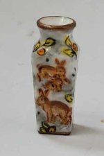 Gien Rambouillet Square Vase Bunny by Christopher Whitford