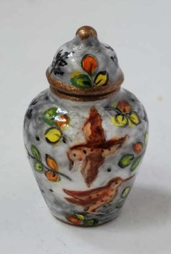 Gien Rambouillet Temple Jar Bird by Christopher Whitford
