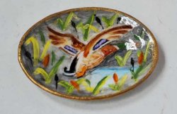 Gien Rambouillet Oval Platter Duck by Christopher Whitford