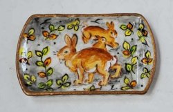 Gien Rambouillet Rectangle Tray Bunny by Christopher Whitford