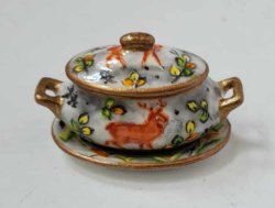 Gien Rambouillet Oval Tureen Deer by Christopher Whitford