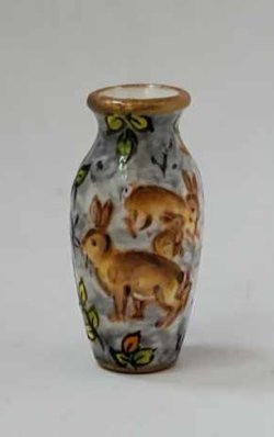 Gien Rambouillet Vase Bunny by Christopher Whitford