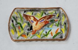 Gien Rambouillet Rectangle Tray Duck by Christopher Whitford