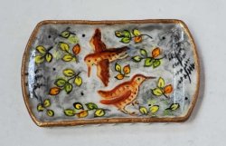 Gien Rambouillet Rectangle Tray Bird by Christopher Whitford