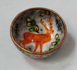 Gien Rambouillet Serving Bowl Deer by Christopher Whitford
