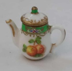English Fruit Coffee Pot by Christopher Whitford