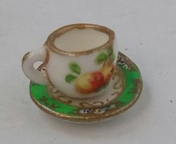 English Fruit Apple Cup & Saucer by Christopher Whitford