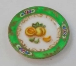 English Fruit Peach Dinner Plate by Christopher Whitford