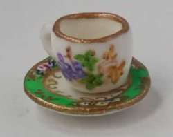English Fruit Grape Cup & Saucer by Christopher Whitford