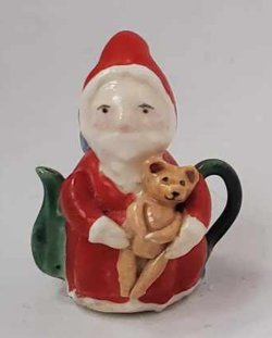 Santa with Teddy Bear Teapot by Dominique Levy