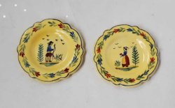 Quimper Pair of Plates by Dominique Levy
