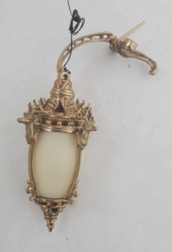 Deer Head Wall Sconce Gold Over Bronze by Jim Pounder