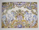 Frolicking Cherubs Tile Plaque by Christopher Whitford