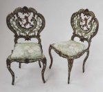 #34 Monkey Garden Chair Upholstered in Les Chinoiserie Silk