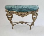 Council Wall Table w/Green "Marble" Finished by Michael Walton