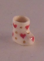 Shoe Vase Red Hearts by Miho