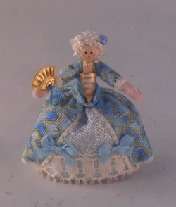 Georgian Lady Blue Doll 144th Scale by Sally Reader