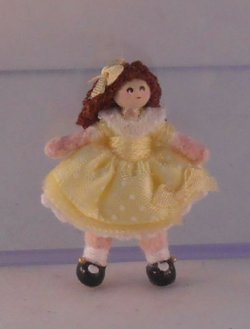 Party Dress Doll in Yellow by Sally Reader