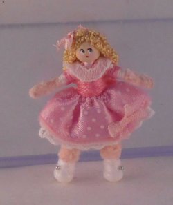Party Dress Doll in Pink by Sally Reader