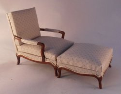Bergere Chair w/Foot Stool by Alan Barnes
