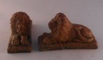 Pair of Mossy Lions by Clive Brooker