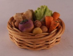 Round `Vegetable Basket #14 by Country Contrast