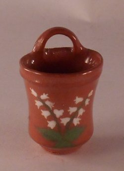 Redware Wall Pocket R8 by Elisabeth Causeret