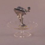 Serving Dish w/Sterling Silver Ecstasy Finial by Glasscraft