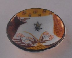 French Faience Faux Bois Pedistal Bowl by Henry Bart