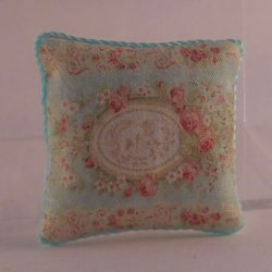 French Aqua Pillow by Ingrid Sikkink