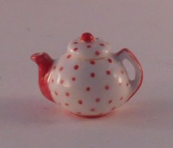 Pokadot Red Teapot by Valerie Casson