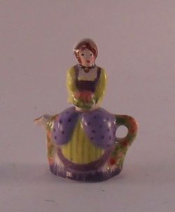 Chelsea Girl Purple/Green Teapot by Valerie Casson