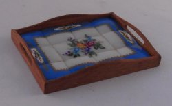 Celeste Blue Serving Tray by Christopher Whitford